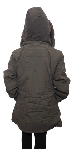 Campera Parka Nenas Con Piel Y Capucha