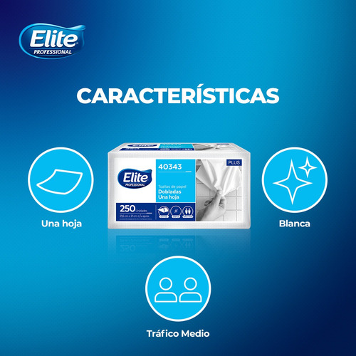 Imagen 3 de 6 de 18 Paquetes De Toalla Interfoliada Elite Professional 250 Un
