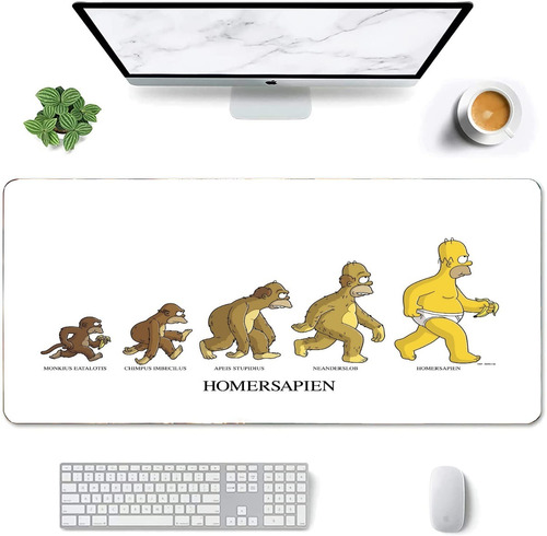 Mouse Pad Grande Homero Evolucion Los Simpson Arte 40x90cm