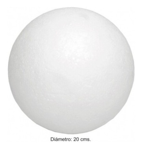Esfera De Plumavit 20 Cm. Alta Densidad / Pack 10 Un.