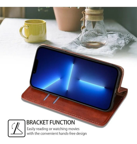 Funda Protectora Para Motorola Carcasa Case De Cuero Cartera