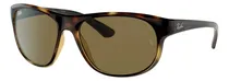 Comprar Anteojos de sol Ray-Ban RB4351 talle Extra large diseño Atemporal armazón polished havana y lente dark brown