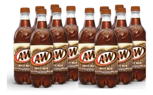 Root Beer Refresco Botella De Plástico 12 Pzas