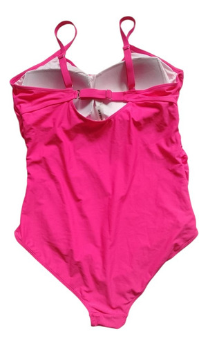 Aqua Eve Traje De Baño Rosa Fouforecente Talla Xxl Para Muje Rosa Chicle Liso Xxl