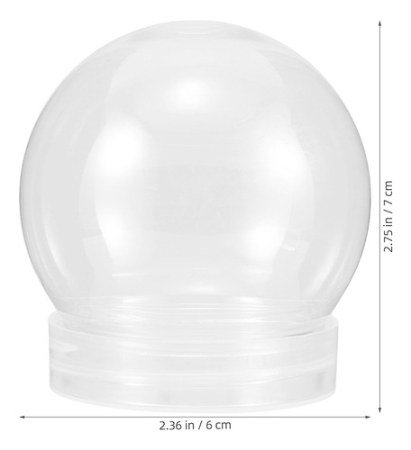 12 Bolas De Nieve De Plástico Transparente Hechas A Mano Con