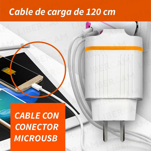 Cargador Celular Tablet Carga Rapida 3.1a + 3 Salidas Usb