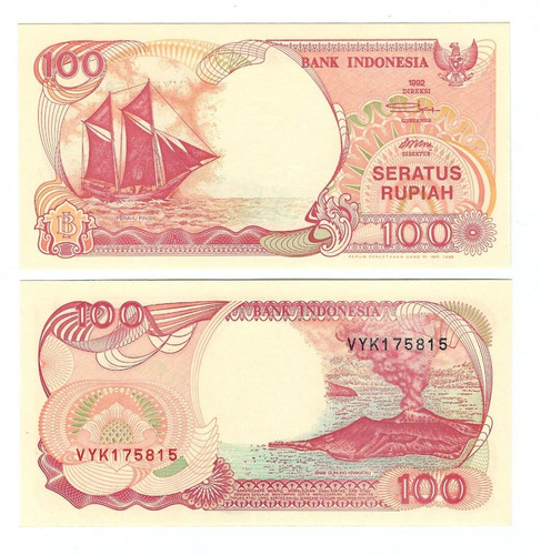 Indonesia - Billete 100 Rupias 1992 - Unc