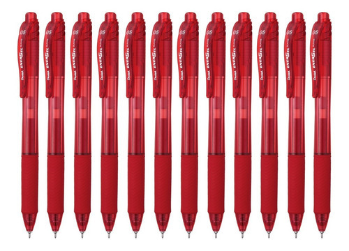 Bolígrafos Pentel Energel Bln105 Tinta Gel Líquida 0.5mm 12u Color de la tinta Rojo