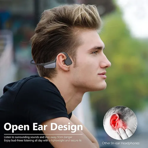 Zruhig Auriculares De Conducción Ósea, Auriculares Bluetooth