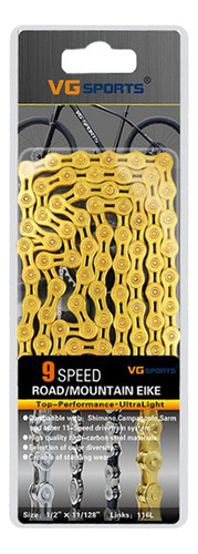 116 Eslabones 9 Velocidades Dorado