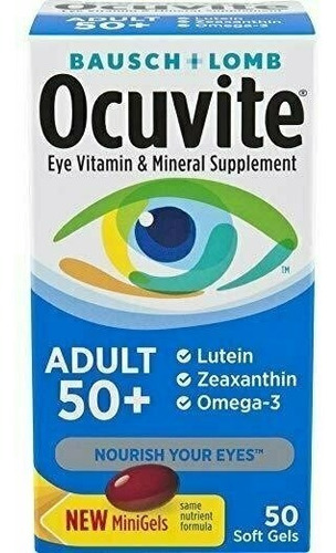 Suplemento Para La Vista Ocuvite Adult 50+ X 50 Caps Pack X3