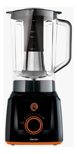 Liquidificador Mallory Masterchef 3.1 L preto e laranja com jarra de san 220V