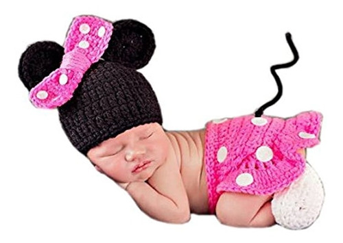 Conjuntos De Bebés Para Fotografía Disfraz De Minnie Mouse