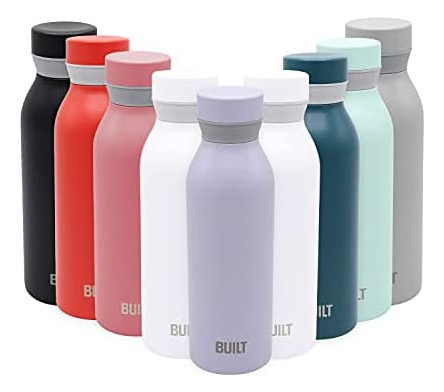 Botella Built Cascade 532 Ml, Diseño Blanco Y Elegante