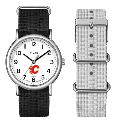 Reloj Timex Unisex Weekender Box Set De 38 Mm Calgary Flames