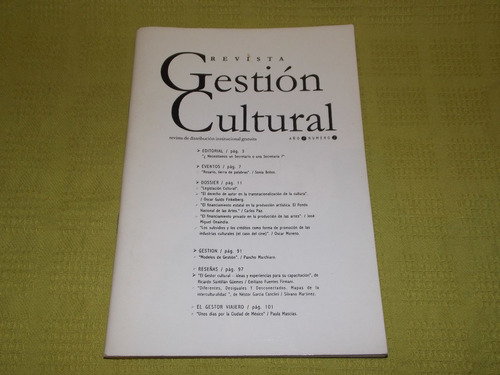 Revista Gestión Cultural - Año 2 Número 2