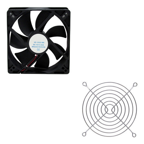 5pcs Ventilador Cooler Ventoinha Com Grade 120x120x25 12v