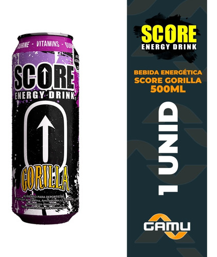 Bebida Energética Score Gorilla, 500ml - 1 Unidad