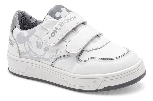 Tenis Mickey Mouse Lt 33749 Para Niño Color Blanco E7