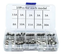 Comprar Fusible 100 Uds Lote Kit 5x20mm Kits Surtido Diy Tubo Vidrio