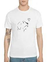 Comprar Camiseta Diseño Line Art Silueta Rostro De Perro 