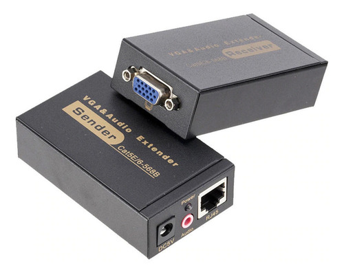Extensor Vga Via Cabo De Rede Cat5e / Cat6 Até 100 Metros