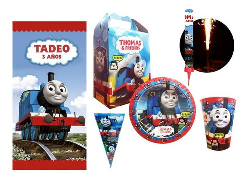 Thomas Amigos Pkt 20 Niños Vasos Platos Dulceros Fiesta