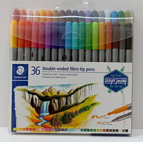 Marcadores X 36 Doble Punta Staedtler Punta Conica