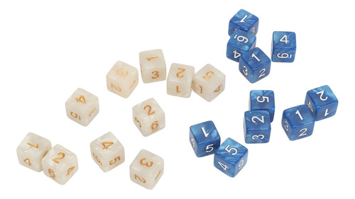 Juego De Dados De 20 Piezas De Acrílico Con Esquinas Cuadrad