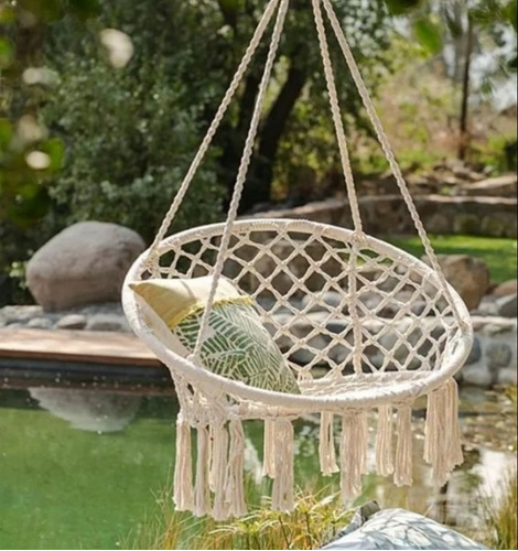 Imagen 2 de 10 de Hamaca Sillon Columpio Macrame