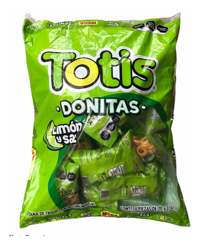 Totis Limón Y Sal Chicharrón Pack 240 Pz De 20 G C/u