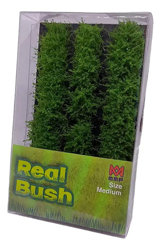 Pasto Estático Arbusto Real Bush 15mm Summer Green Rb008