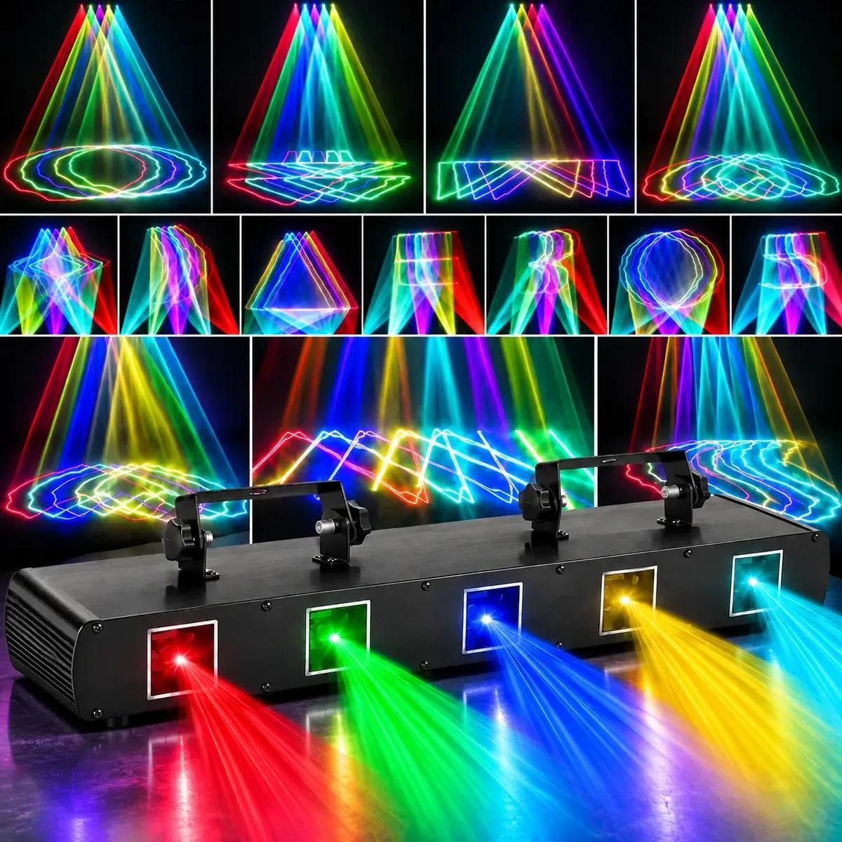 Luz Laser Profissional Foowei JG5 para Palco Com DMX e Animação 3D