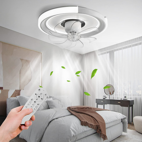 Ventilador Techo Luz Control Remoto Led 20  Perfil Aspa 3 6