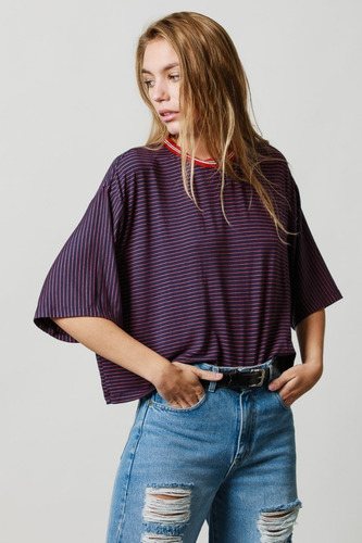 Remera Mujer Baseball Stripes John L. Cook