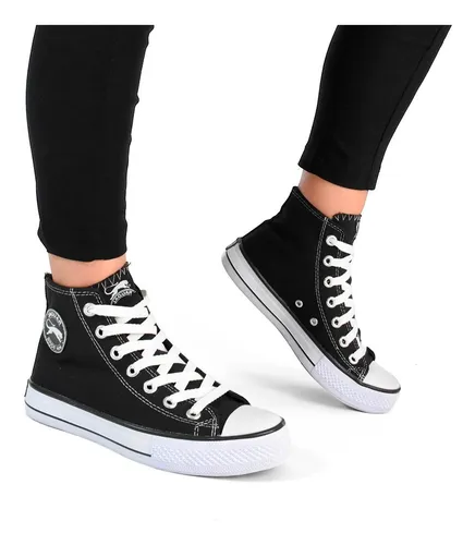 Zapatilla Botita Mujer Urbana Lona Moda Liviana Jaguar 8575