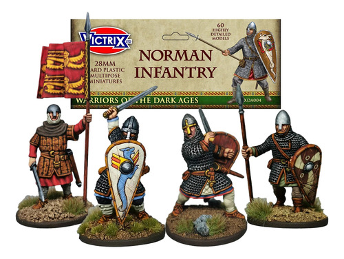 Caixa 60 Miniatura Norman Infantry Victrix Dark Ages
