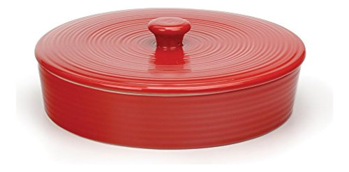 Rsvp Stoneware Tortilla Warmer Red 10inch