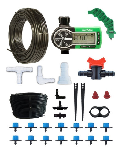 Kit Riego Por Goteo Flujo Regulable 50 Goteros