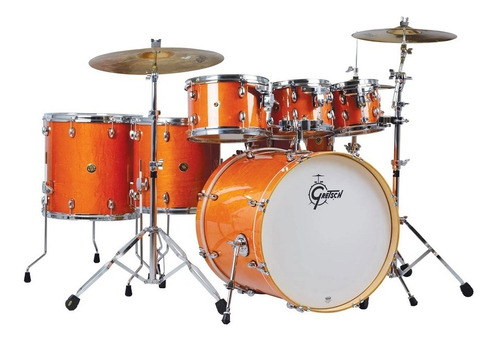 Batería De Arce Gretsch Cm1e826p Amg Catalina Con Herrajes De Color Ámbar