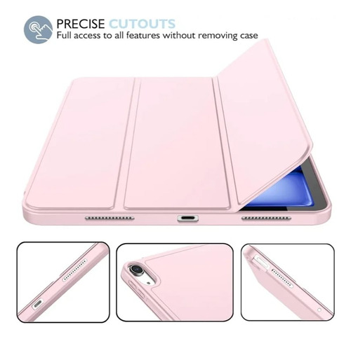 Funda Smart Case Para Ipad Ipad 11 Chip A16 Porta Pencil Rosa Claro