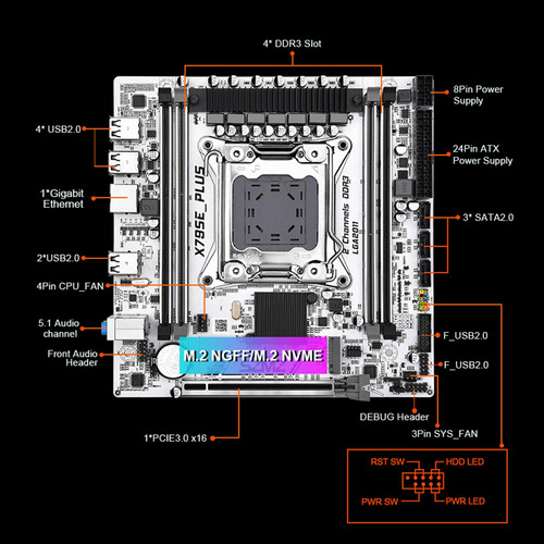 X79se_plus Placa-mãe Para Computador De Mesa Placa-mãe 10x