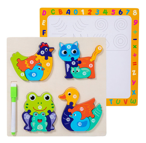 Rompecabezas Montessori Rompecabezas De Madera Para Pastar