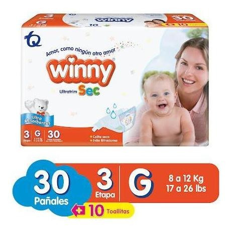 Pañales Winny Ultratrim Sec Etapa 3 X 30 Und