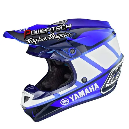 Casco Motocross Troy Lee Designs Se4 Azul Yamaha Env o gratis
