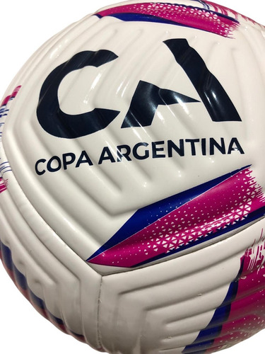 Pelota Futbol N*5 Copa Argentina Axion Energy Blanco Con Detalles
