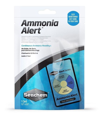 Seachem Ammonia Alert Monitora Por 1 Ano P/ Aquarios Full