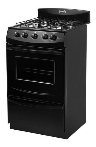 Imagen 4 de 4 de Cocina Escorial Candor S2 Gas Natural 4 Hornallas Negra