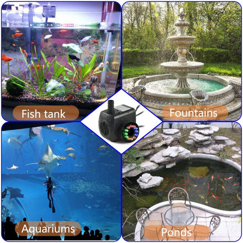 Bomba De Agua Sumergible Con Luces Coloridas