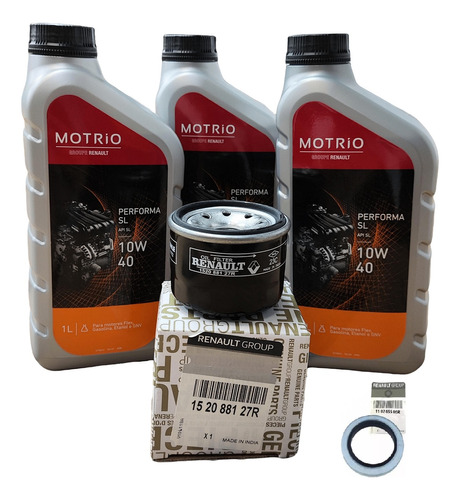 Kit Troca De Oleo Kwid 1.0 3cc 12v Original Renault  